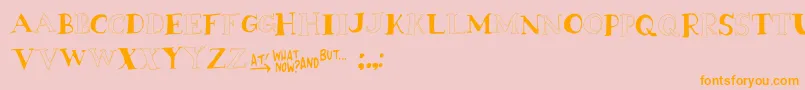 TheEnemyGene Font – Orange Fonts on Pink Background