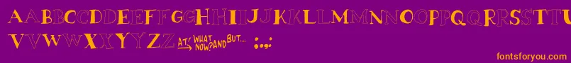 TheEnemyGene Font – Orange Fonts on Purple Background