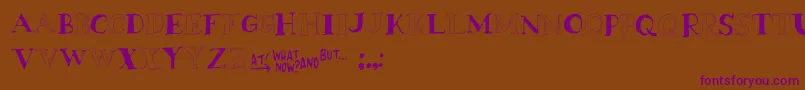 TheEnemyGene Font – Purple Fonts on Brown Background