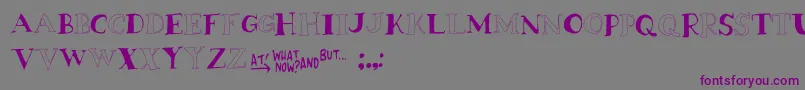 TheEnemyGene Font – Purple Fonts on Gray Background