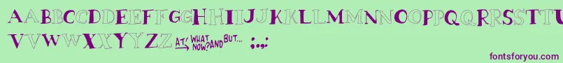 TheEnemyGene Font – Purple Fonts on Green Background