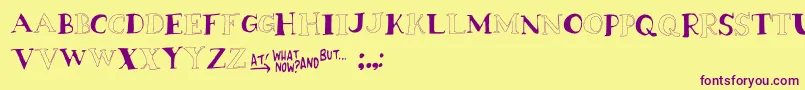 TheEnemyGene Font – Purple Fonts on Yellow Background