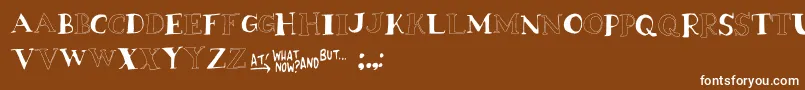 fuente TheEnemyGene – Fuentes Blancas Sobre Fondo Marrón