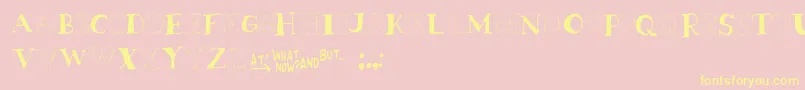 TheEnemyGene Font – Yellow Fonts on Pink Background