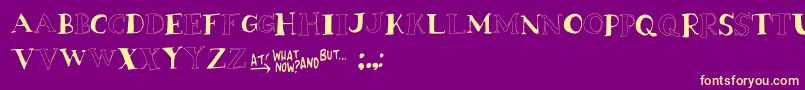 Więcej informacji o czcionce TheEnemyGene Czcionka TheEnemyGene – żółte czcionki na fioletowym tle