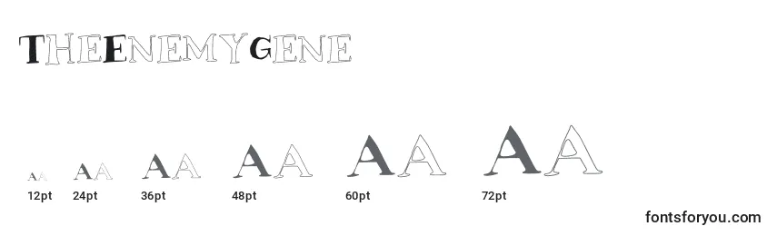 Размеры шрифта TheEnemyGene