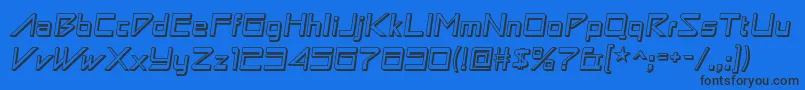 AstronboywonderRegular Font – Black Fonts on Blue Background