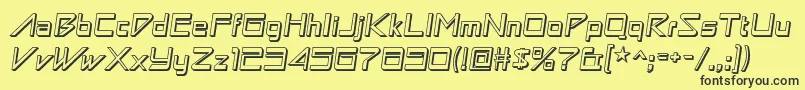 AstronboywonderRegular Font – Black Fonts on Yellow Background