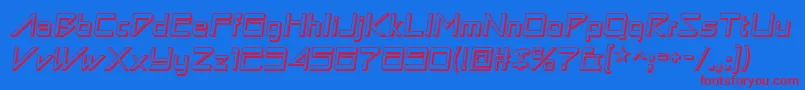 AstronboywonderRegular Font – Red Fonts on Blue Background