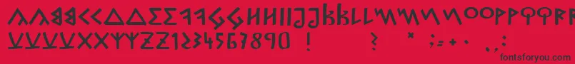 CapitalisGoreanis Font – Black Fonts on Red Background