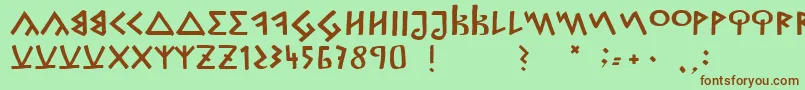 CapitalisGoreanis Font – Brown Fonts on Green Background