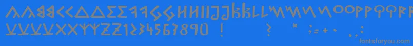 CapitalisGoreanis Font – Gray Fonts on Blue Background