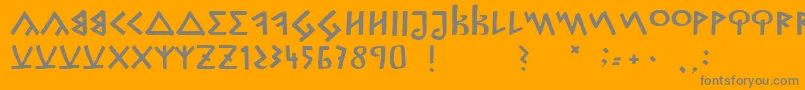 CapitalisGoreanis Font – Gray Fonts on Orange Background