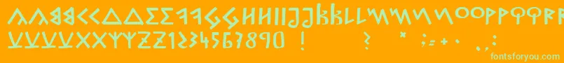 CapitalisGoreanis Font – Green Fonts on Orange Background