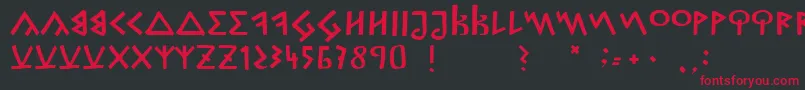 CapitalisGoreanis Font – Red Fonts on Black Background