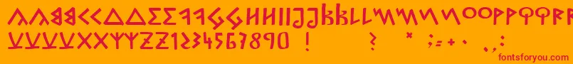 CapitalisGoreanis Font – Red Fonts on Orange Background