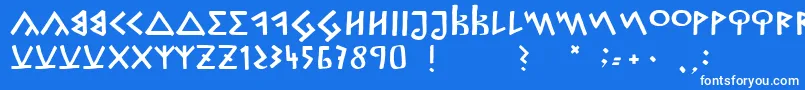 Шрифт CapitalisGoreanis – белые шрифты на синем фоне