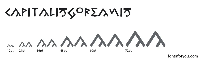 CapitalisGoreanis Font Sizes