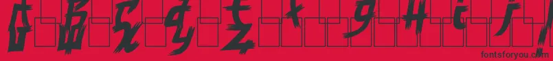 MangaStyle Font – Black Fonts on Red Background