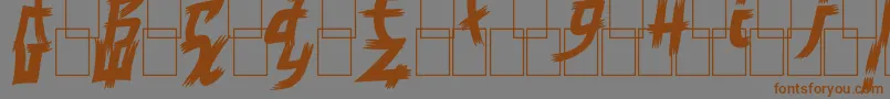 MangaStyle Font – Brown Fonts on Gray Background