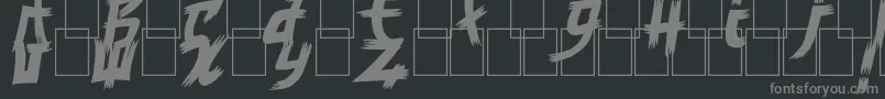 フォントMangaStyle – 黒い背景に灰色の文字