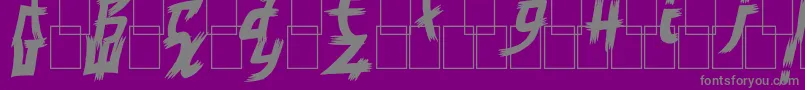 MangaStyle-fontti – harmaat kirjasimet violetilla taustalla