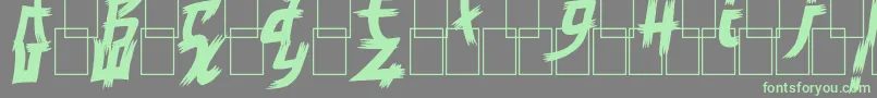 Fonte MangaStyle – fontes verdes em um fundo cinza