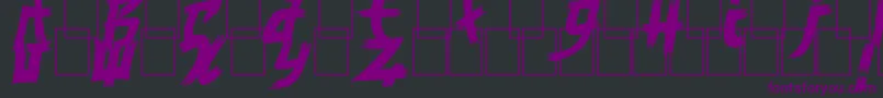 Czcionka MangaStyle – fioletowe czcionki na czarnym tle