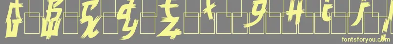 fuente MangaStyle – Fuentes Amarillas Sobre Fondo Gris