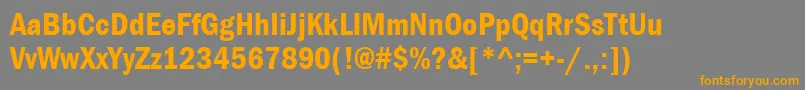 ItcFranklinGothicLtDemiCondensed Font – Orange Fonts on Gray Background