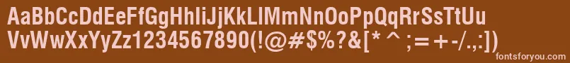 Шрифт GenevanrwBold – розовые шрифты на коричневом фоне