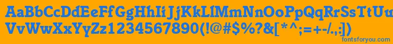 EnsemblesskBold Font – Blue Fonts on Orange Background