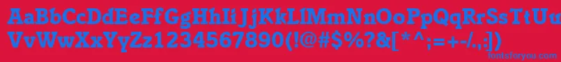 EnsemblesskBold Font – Blue Fonts on Red Background