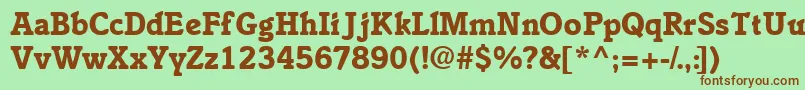 EnsemblesskBold Font – Brown Fonts on Green Background