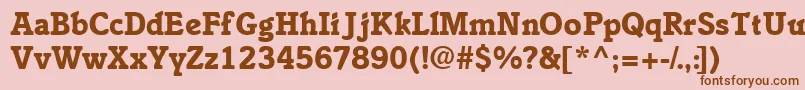 EnsemblesskBold Font – Brown Fonts on Pink Background