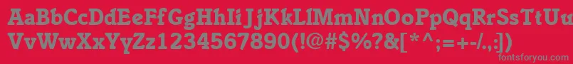 EnsemblesskBold Font – Gray Fonts on Red Background