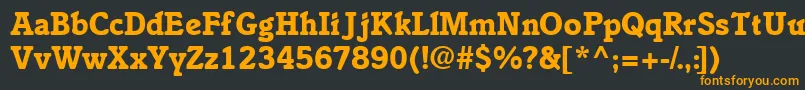 EnsemblesskBold Font – Orange Fonts on Black Background