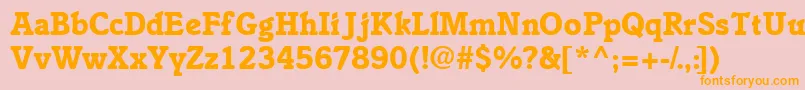 EnsemblesskBold Font – Orange Fonts on Pink Background