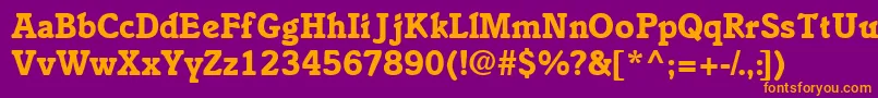 EnsemblesskBold Font – Orange Fonts on Purple Background
