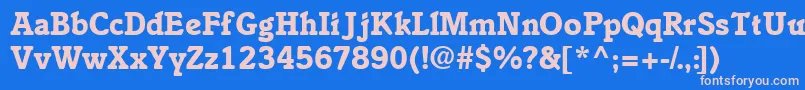 EnsemblesskBold Font – Pink Fonts on Blue Background