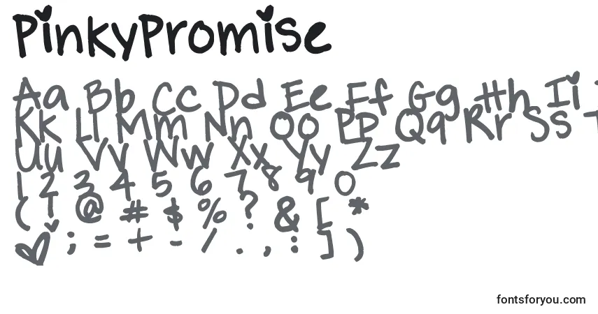 PinkyPromise Font – alphabet, numbers, special characters