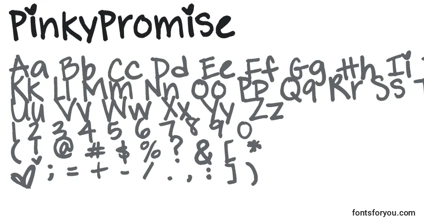 Schriftart PinkyPromise – Alphabet, Zahlen, spezielle Symbole