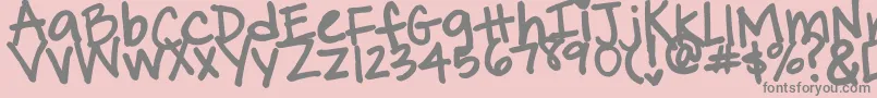 PinkyPromise Font – Gray Fonts on Pink Background