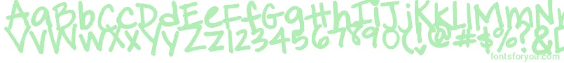 PinkyPromise Font – Green Fonts on White Background