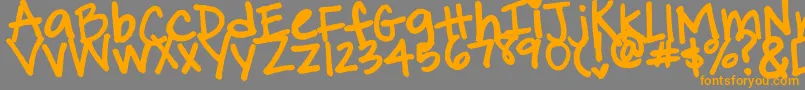 PinkyPromise Font – Orange Fonts on Gray Background