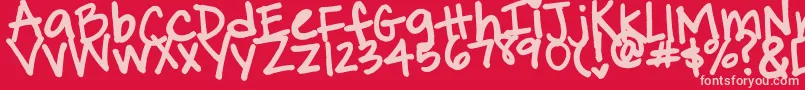 PinkyPromise Font – Pink Fonts on Red Background