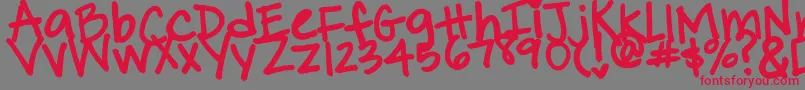 PinkyPromise Font – Red Fonts on Gray Background