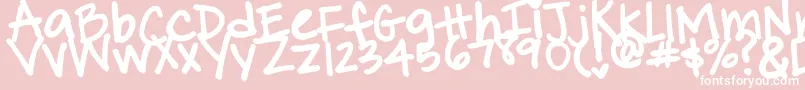 フォントPinkyPromise – ピンクの背景に白い文字