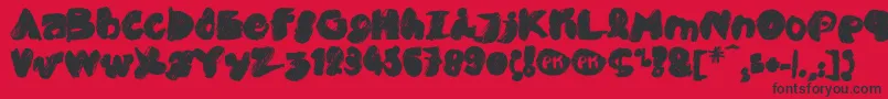 PkCobra Font – Black Fonts on Red Background