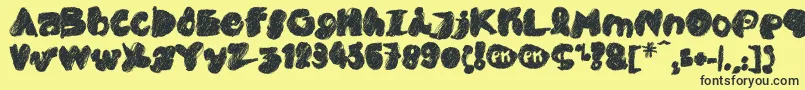 PkCobra Font – Black Fonts on Yellow Background